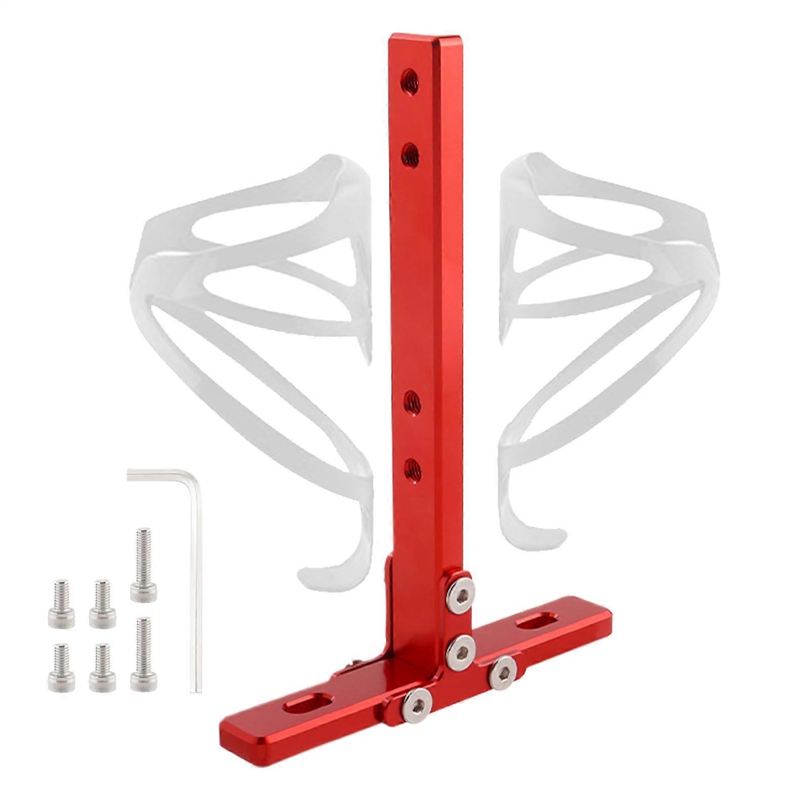 Bottle Holder Adapter Bracket for Cycling, Water Bottle Holder Mounting Adapter for Foldable Bikes, Red, Compatible with Standard Bottles