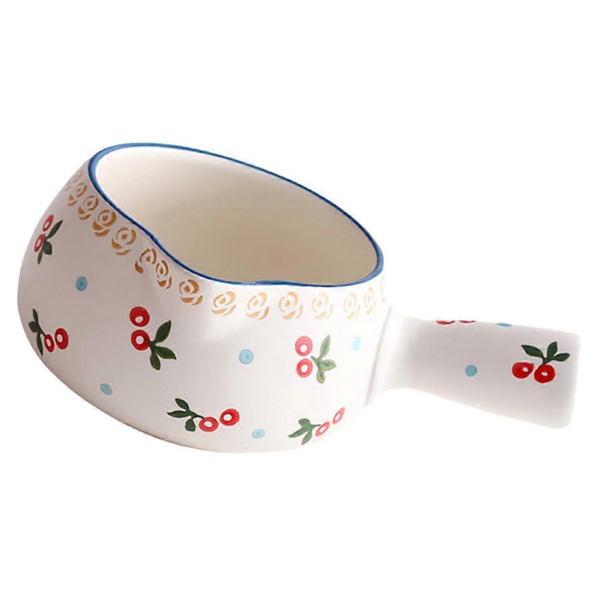 Strawberry Milk Pan Enamel Jug Butter Warmer Biscuit Butter Pans with Lid