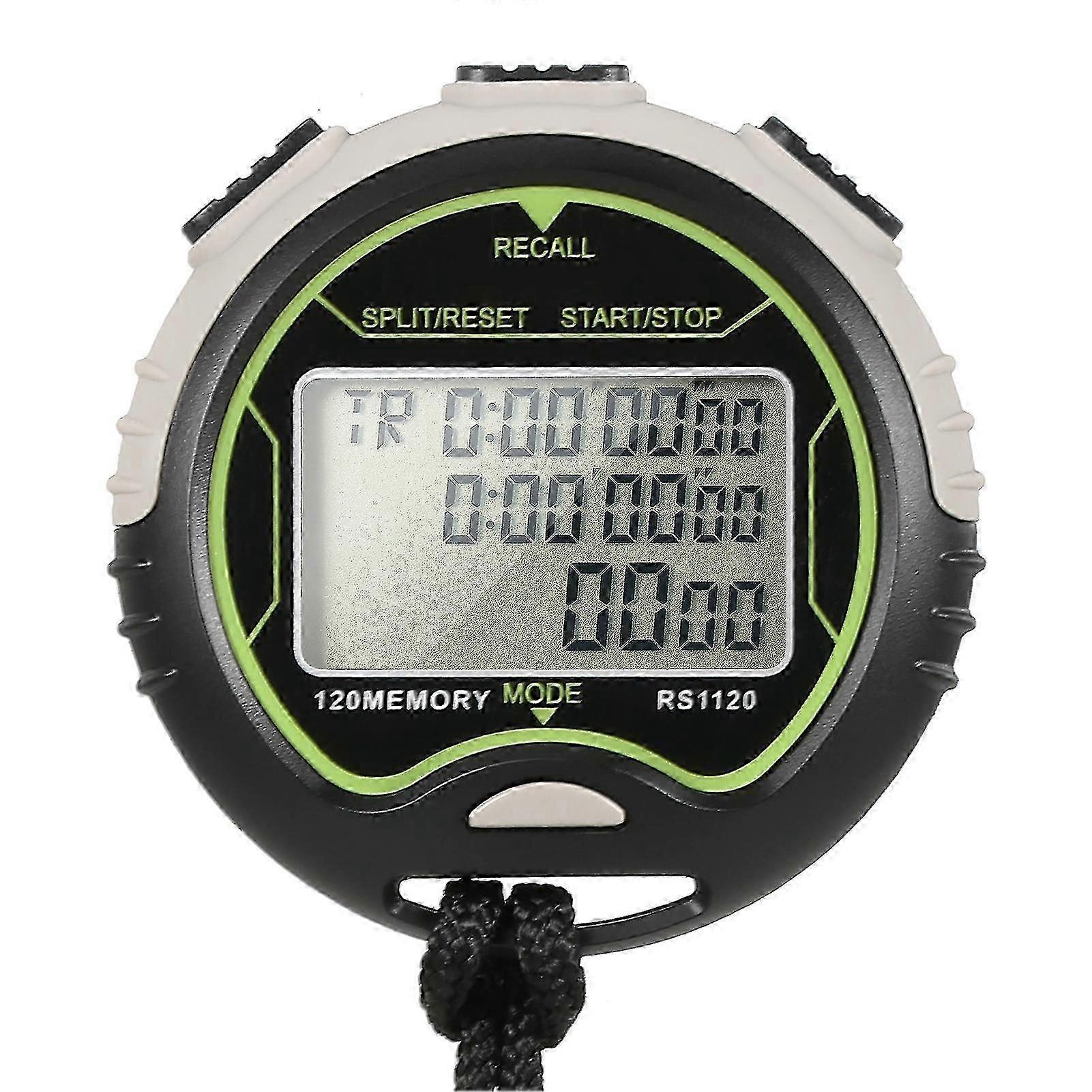 Professional Digital Stopwatch Timer Waterproof Digital Handheld LCD Timer Chronograph Sports Counter with Strap for Swimming Running   Football Train