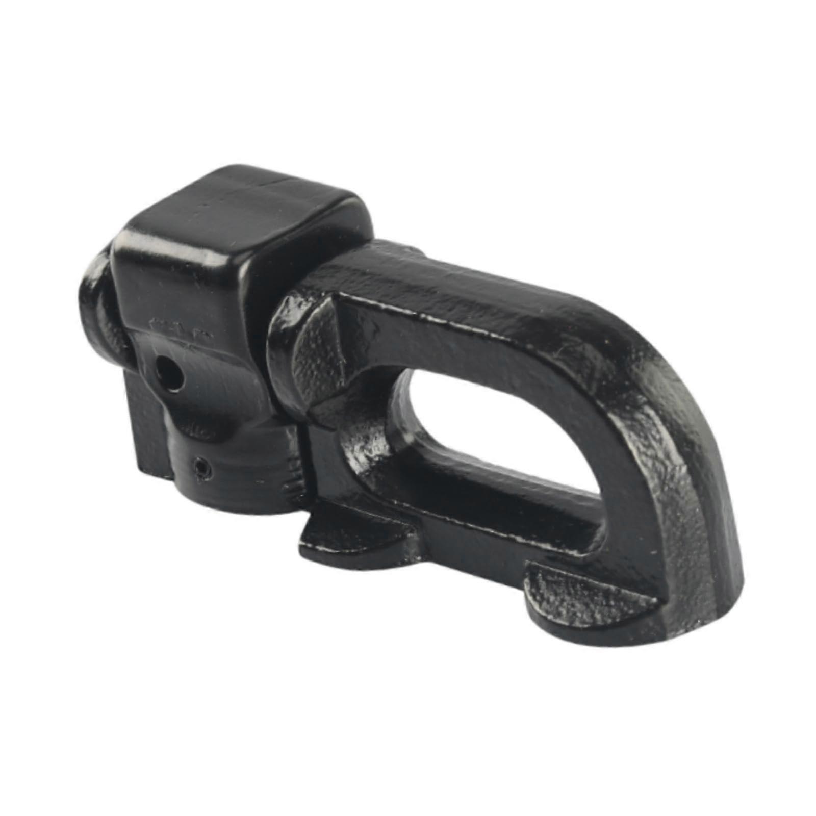 L-Track Fitting for Creating Tie-Down Points, Carbon Steel Cargo Anchor for Trailers and Trucks, Black Finish