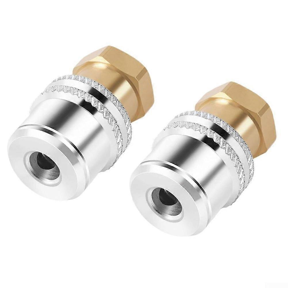 Lock On AirChuck 12Piece Set, 1/4 NPT Brass Ferrule for Inflator Hose for Direct Connection to Large Bore Valves (2 Pieces) 2Pcs