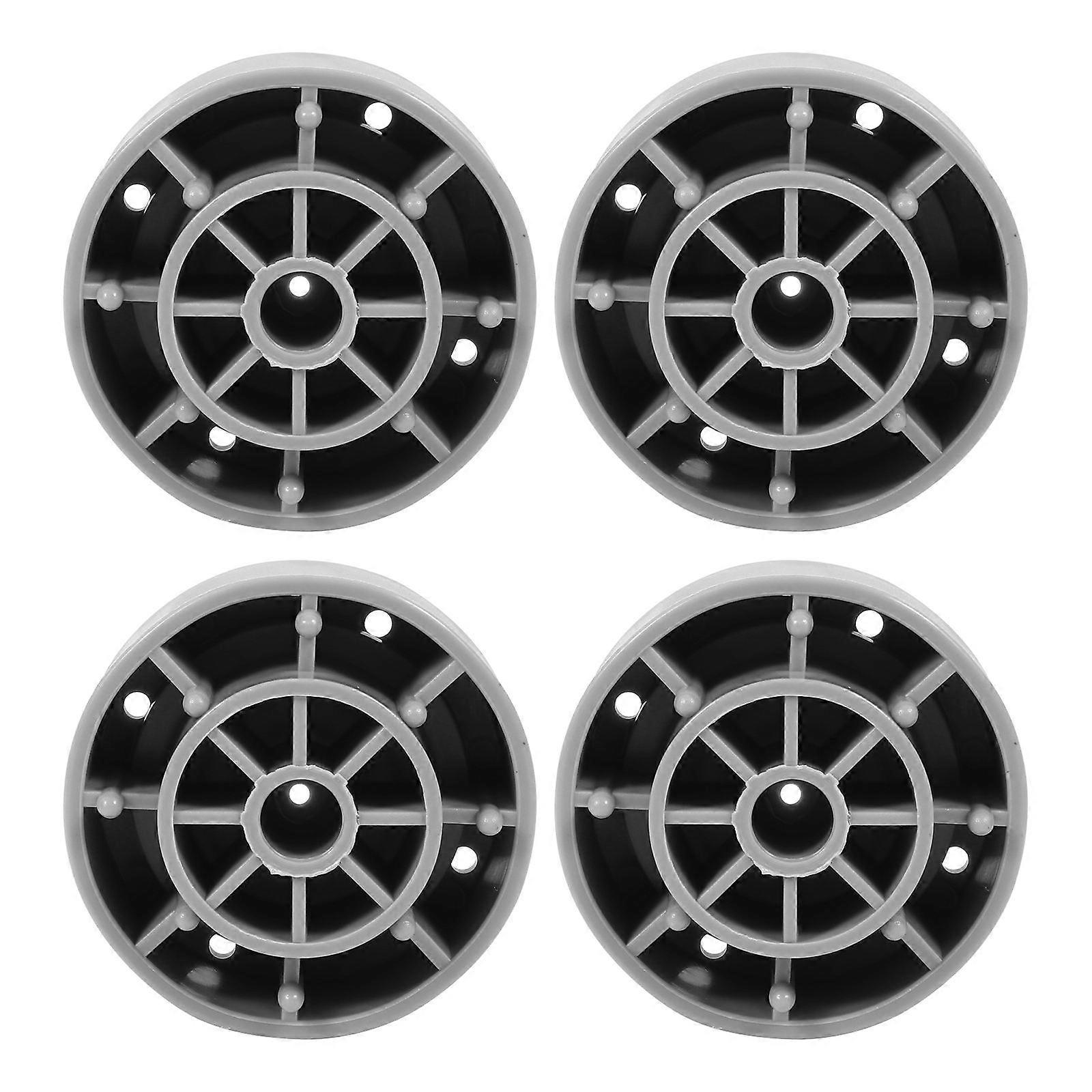 Washer Shockproof Pads 4Pcs Heightening Solution For Appliances Protect Floor From Scratches Shock-absorbing Grey Plastic