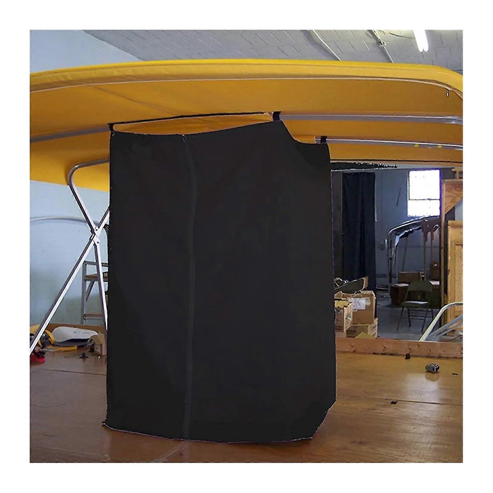 Bootkap Ondersteuning Privacy Scherm Veranderende Tent voor Boten (Zwart)