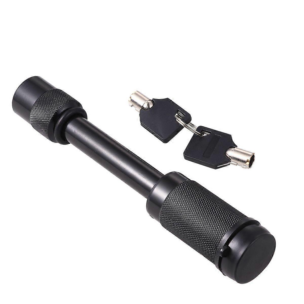 Anti-theft Latch Lock Locking Pin Key Coated Dual Receiver Locking Hitch Pin Black