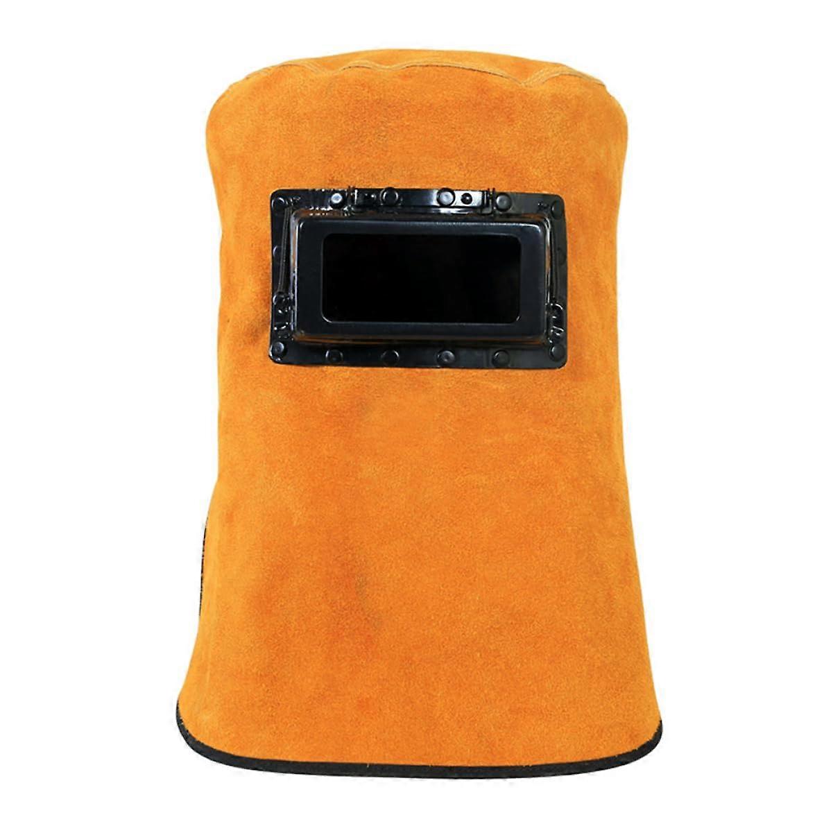 Cowhide Leather Welding Helmet Adjustable Face Protection Durable for Welders