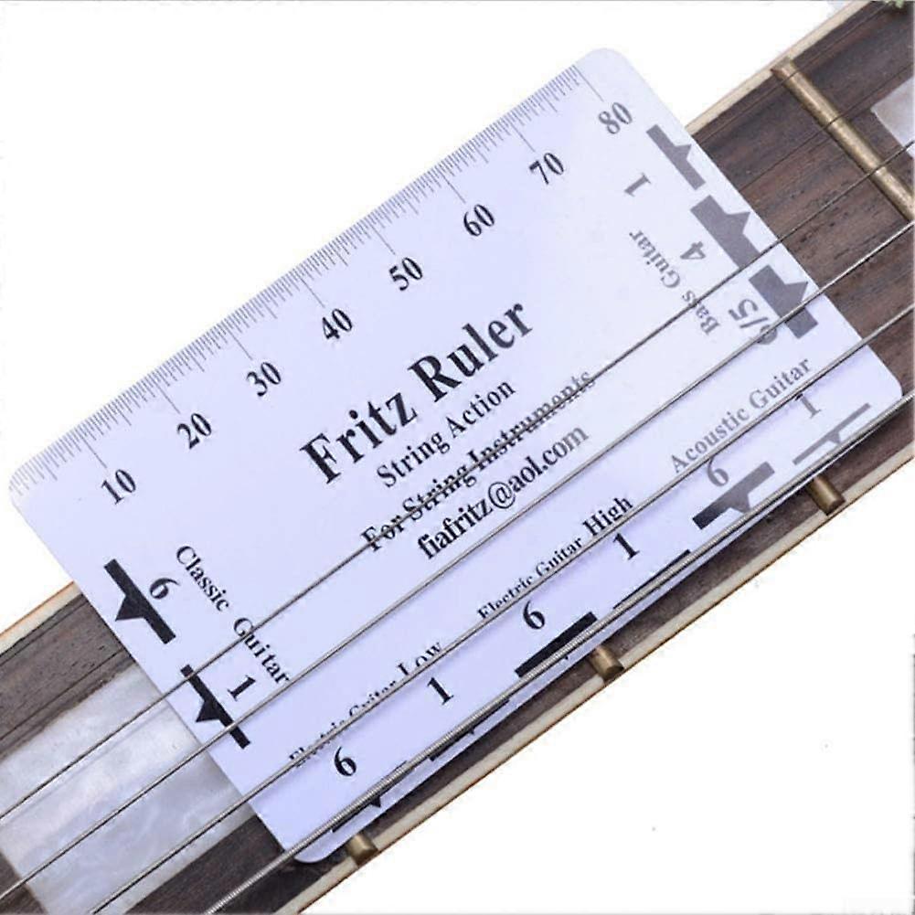Precision measuring ruler for guitar strings, lightweight and compact design