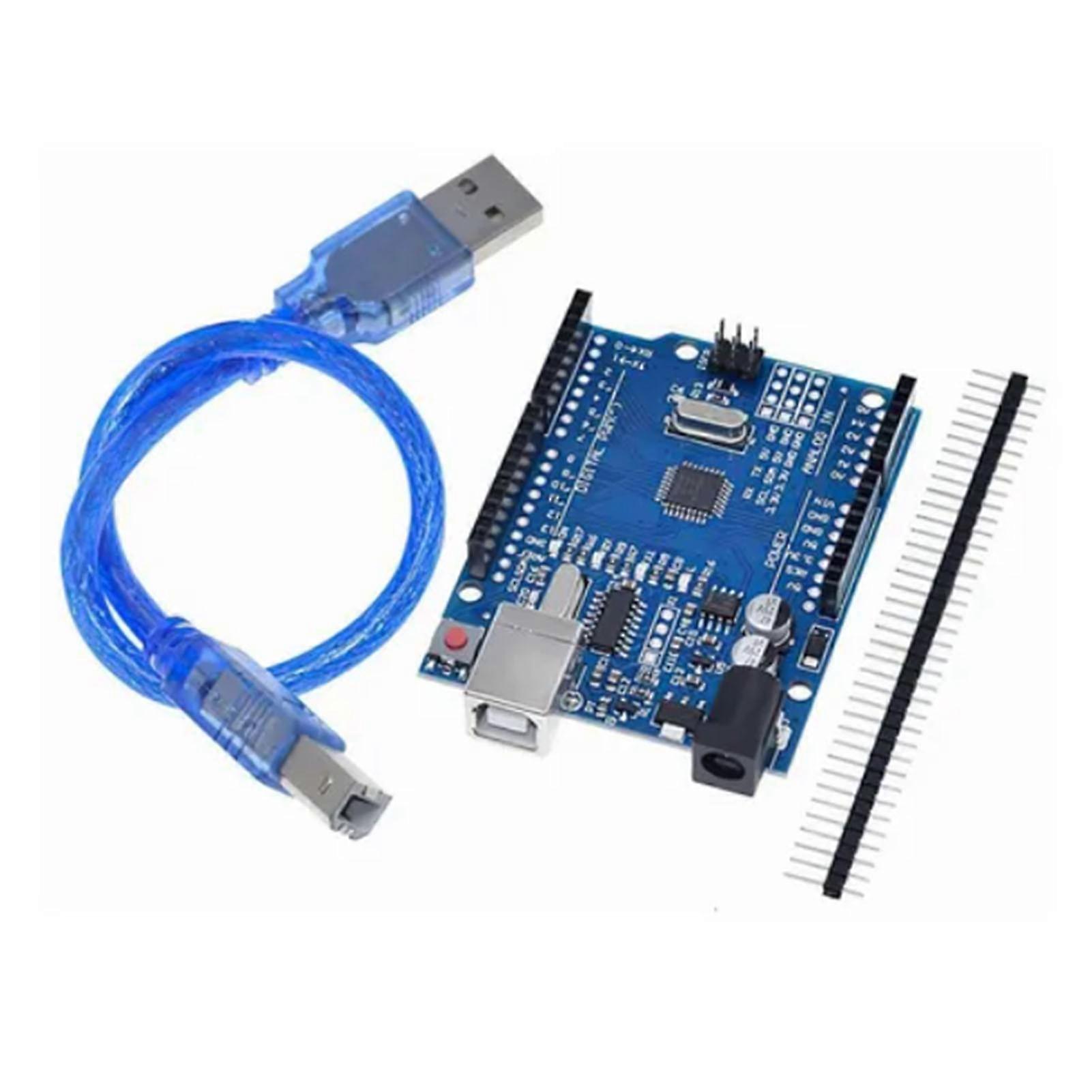 UNOR3 Development Board with USB, 6 PWM Outputs, 2KB RAM, 16MHz for Prototyping