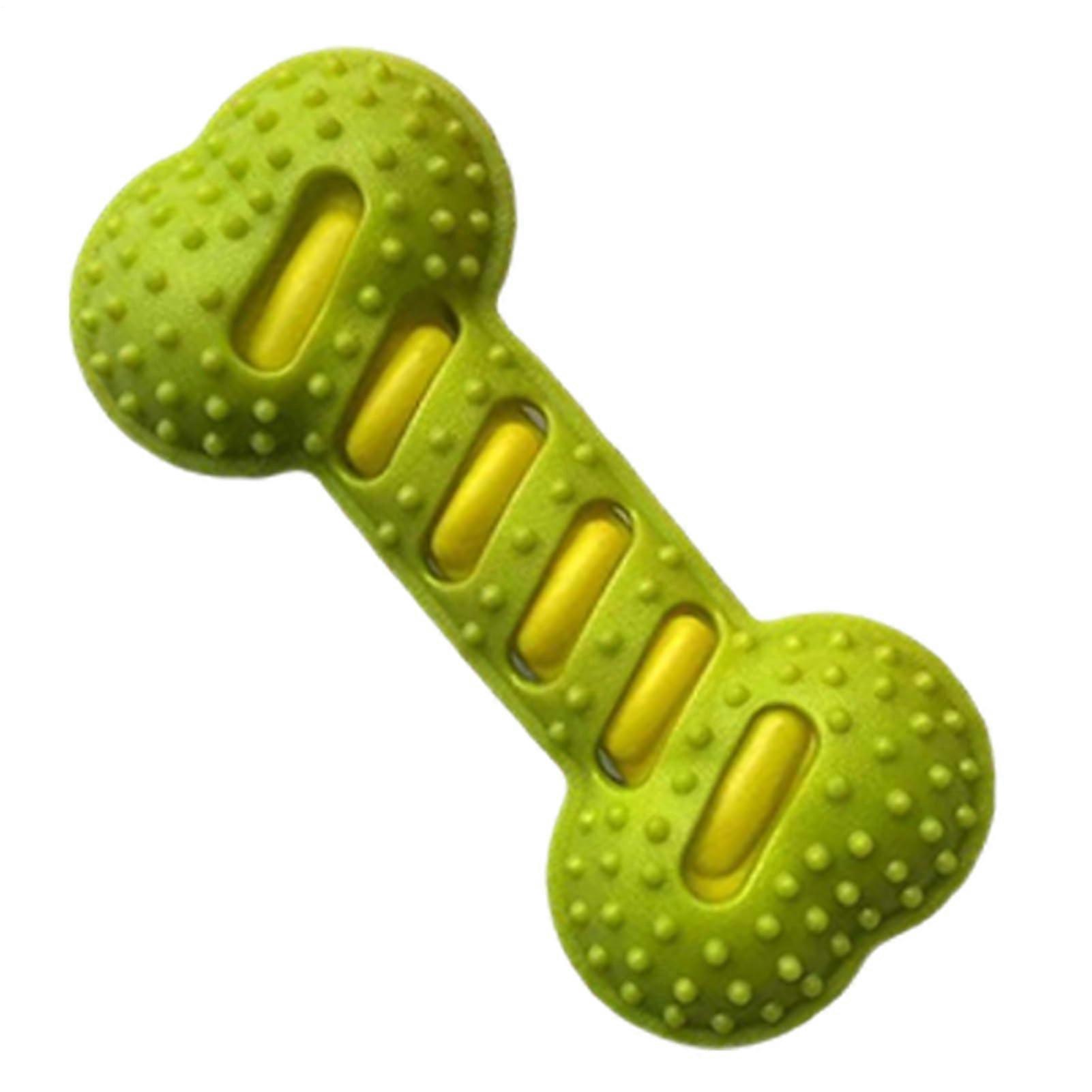 Squeaky Dog Toys Bone Dog Chew Toys For Aggressive Chewers Sensory Chewing Interactive Game Green Teething Training Crate