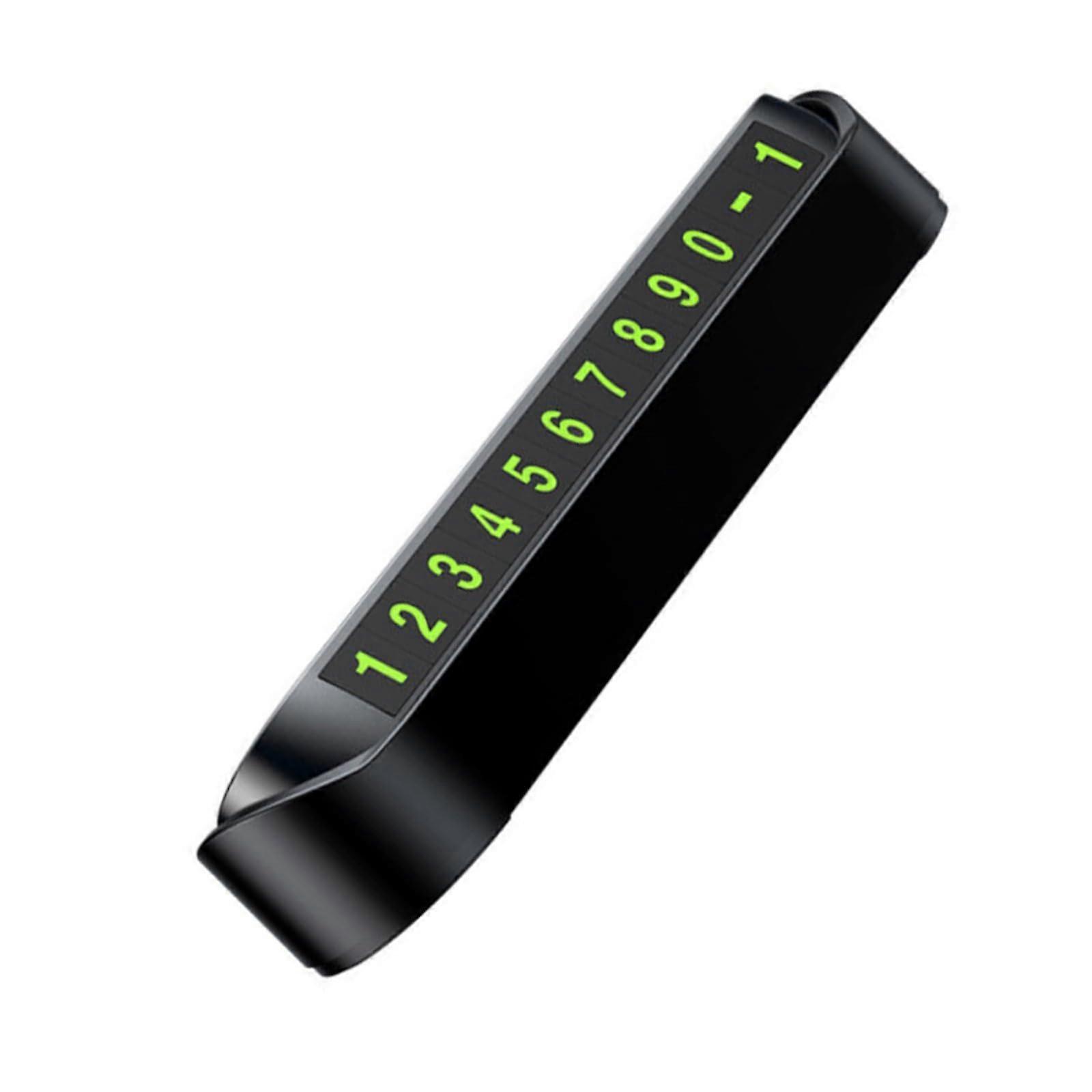 Temporary Parking Permit For Car Glow In The Dark Phone Number Sign Black Hideable Car Dashboard