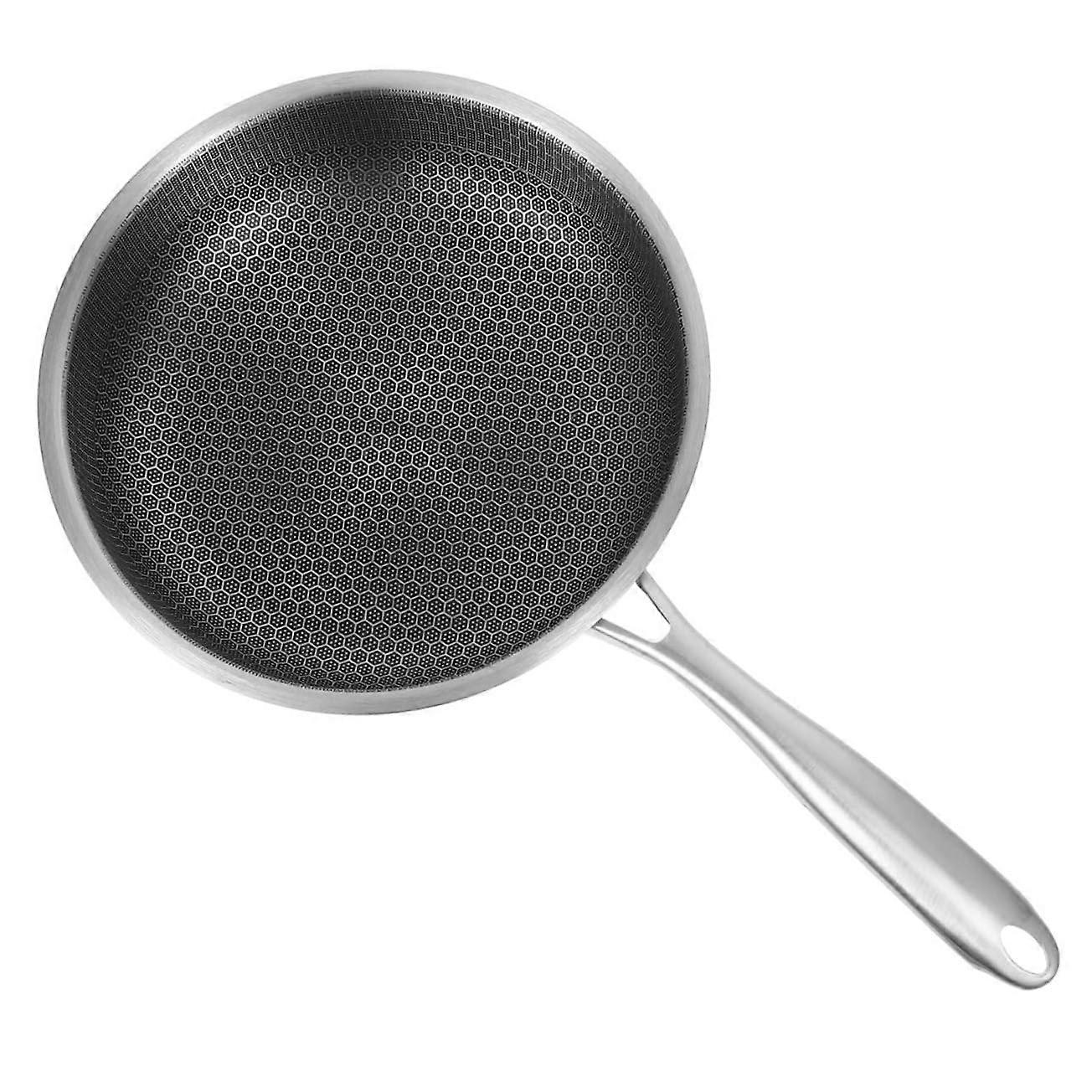 Omelet Pan Nonstick Honeycomb Skillet Stainless Steel Egg Frying Pan Compatible with Induction Cooktops