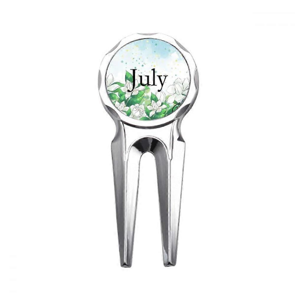Qinxiang Gardenia July Design Pattern Golf Divot Tool Golf Ball Marker Tool