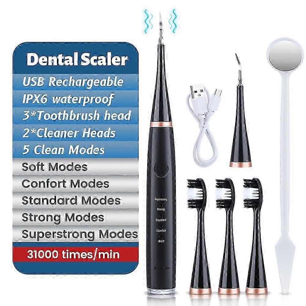 Portable Ultrasonic Teeth Cleaner  Effective Tartar & Plaque Remover