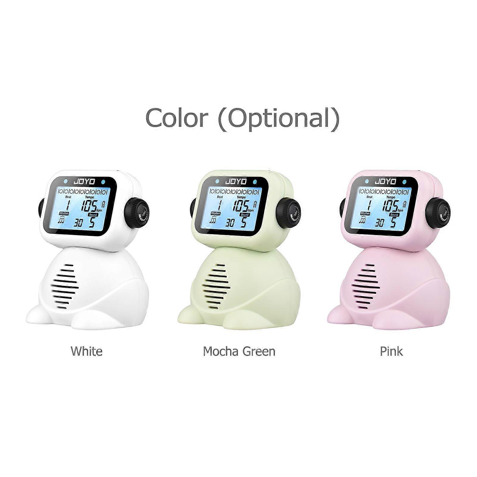 JOYO JM-93 Digital Voice Metronome Rechargeable Metronome Tuner Mini Portable Cute Robot Style for Girls Boys Kid Children Volume Adjustable