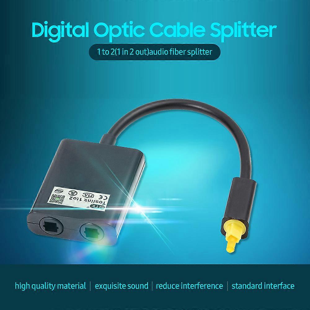 1 to 2 o Adapter Digital Optical Cable Splitter Optical Fiber o Adapter Fiber Optic Distributor Adapter Black