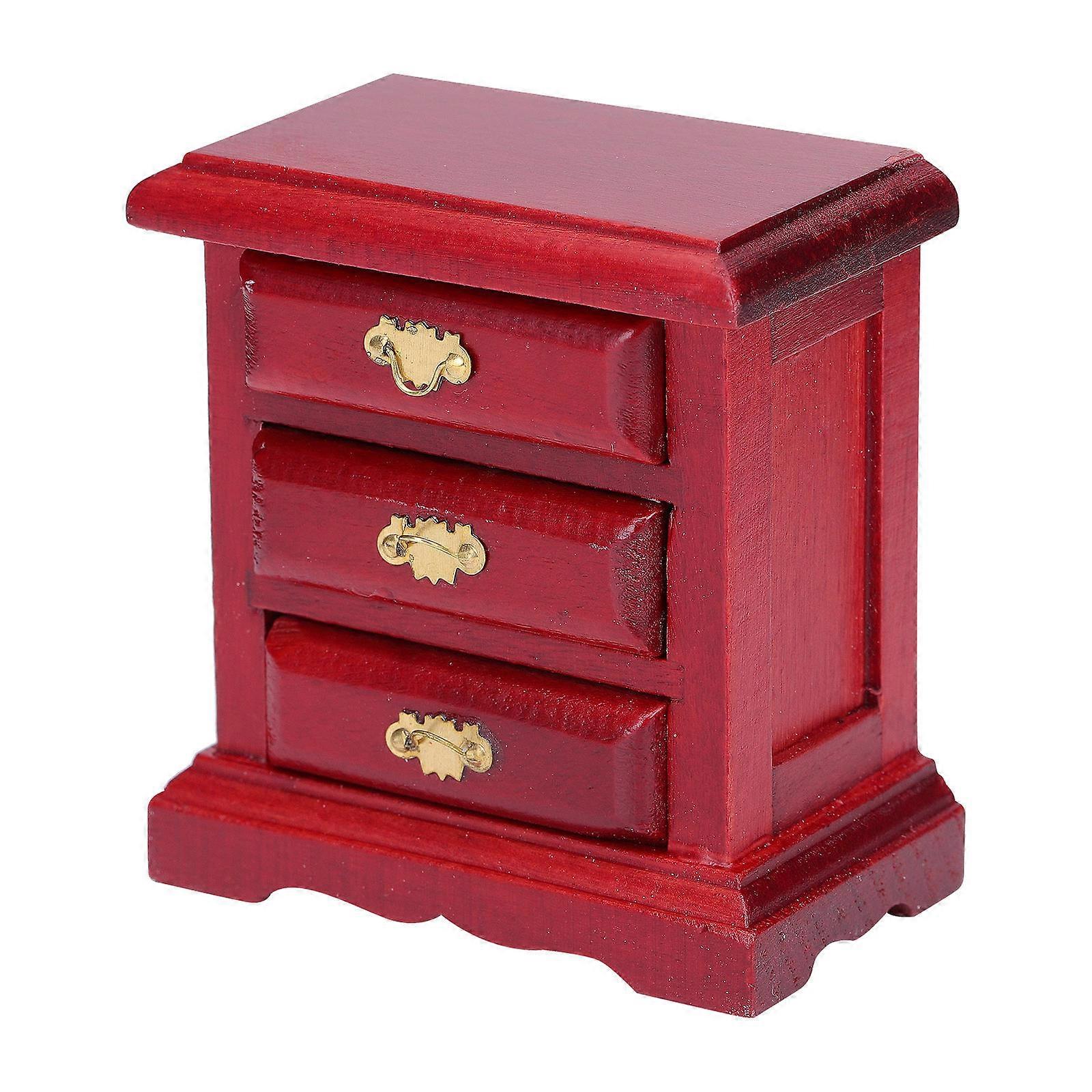 Mini House Cabinet Ornament Wood Mini Cabinet Decoration Mini Furniture