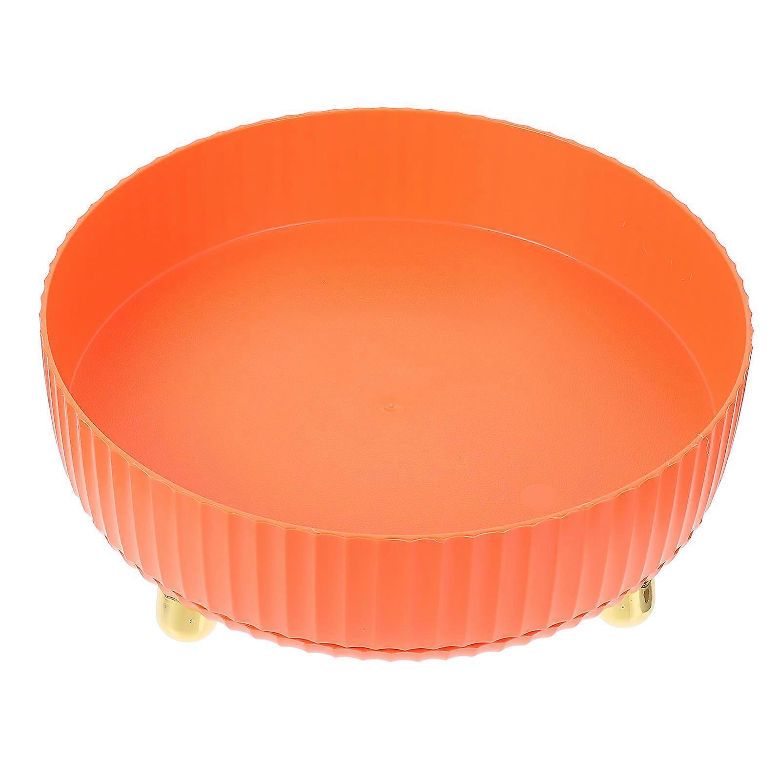 Rotating Storage Rack Kitchen Organizer Kitchen Use Pp Orange Material 1Pcs