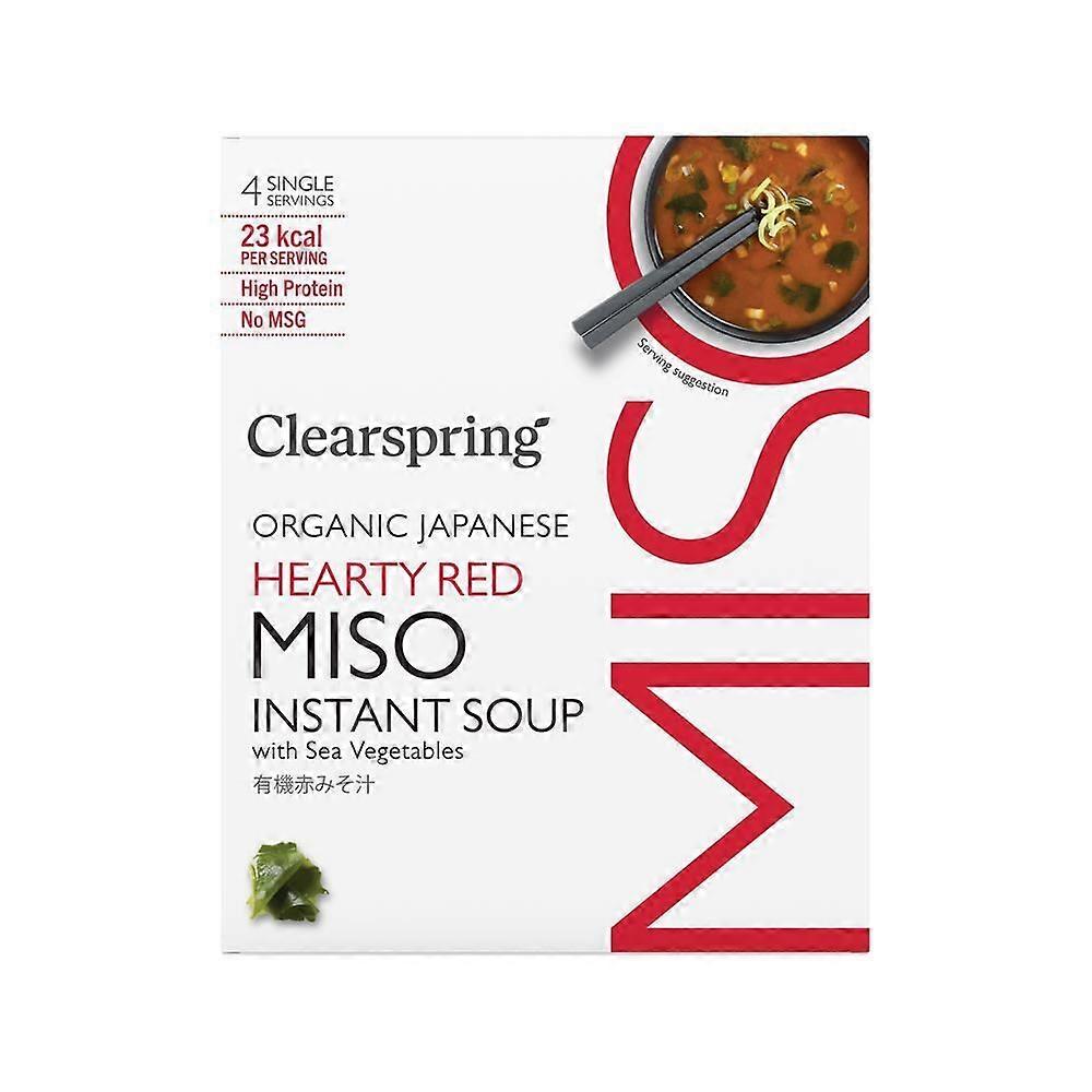 Clearspring Miso Suppe - Rot mit Meeresgemüse 4 x 8G Pack - 4er Pack