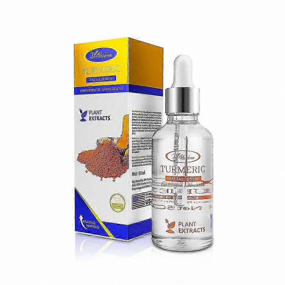 ターメリック インフューズド フェイシャル セラム 50ml、天然植物エキス配合のアンチエイジング スキン リバイタライザー