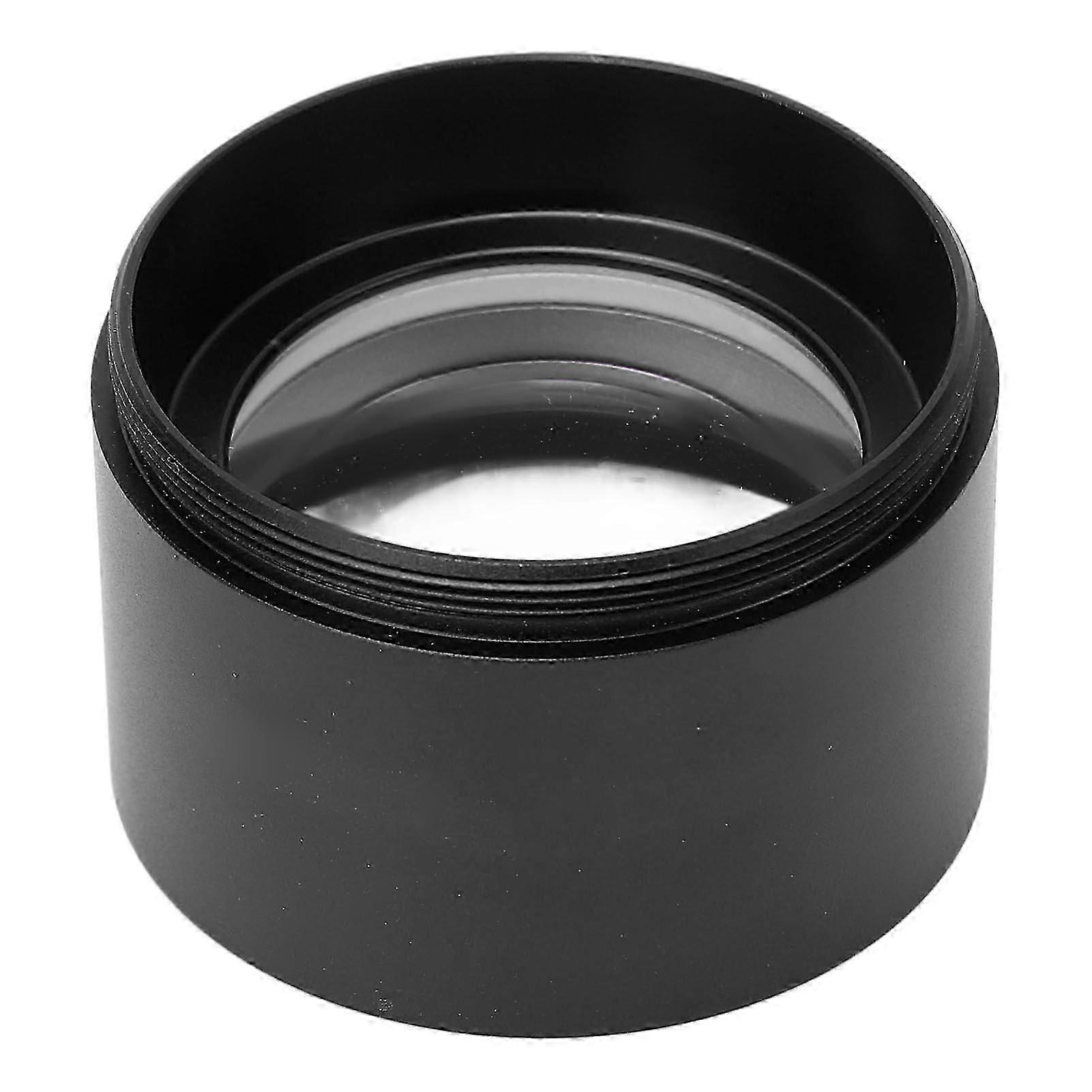 Microscope Objective Lens 0.5X 48mm Thread Blue Light Blocking Microscope Objective Lens Accessory Black