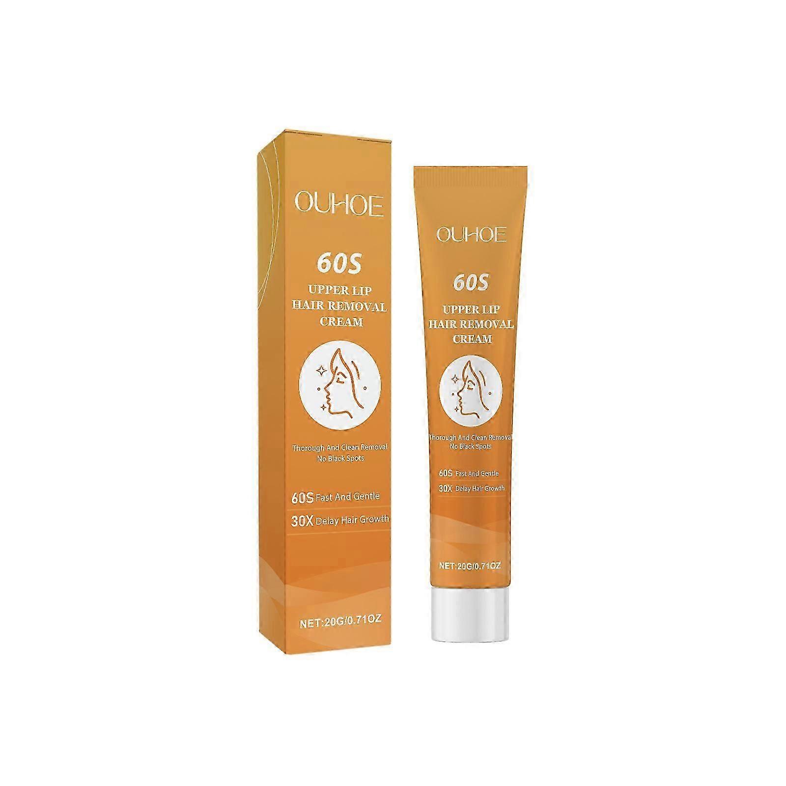 O creme depilatório corporal e facial OUHOE remove suavemente os pelos, deixando o rosto macio e delicado, suavizando a pele e os cabelos