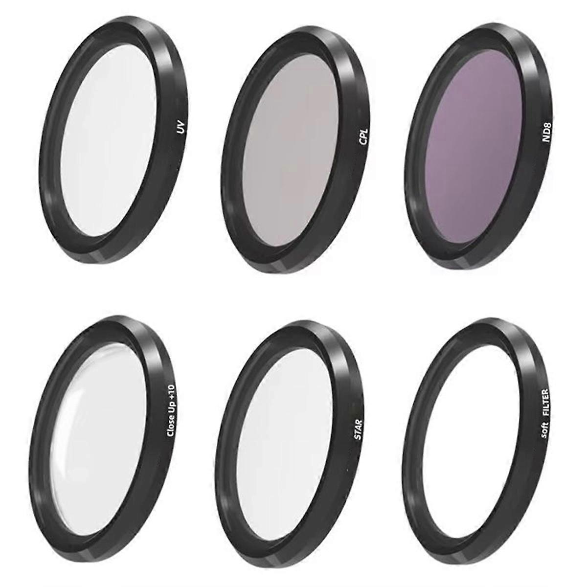 For GR3X Magnetic Filter Set for LX10 GR23 for G7x3 G7X2 ZV-1 Polarizer 6IN1