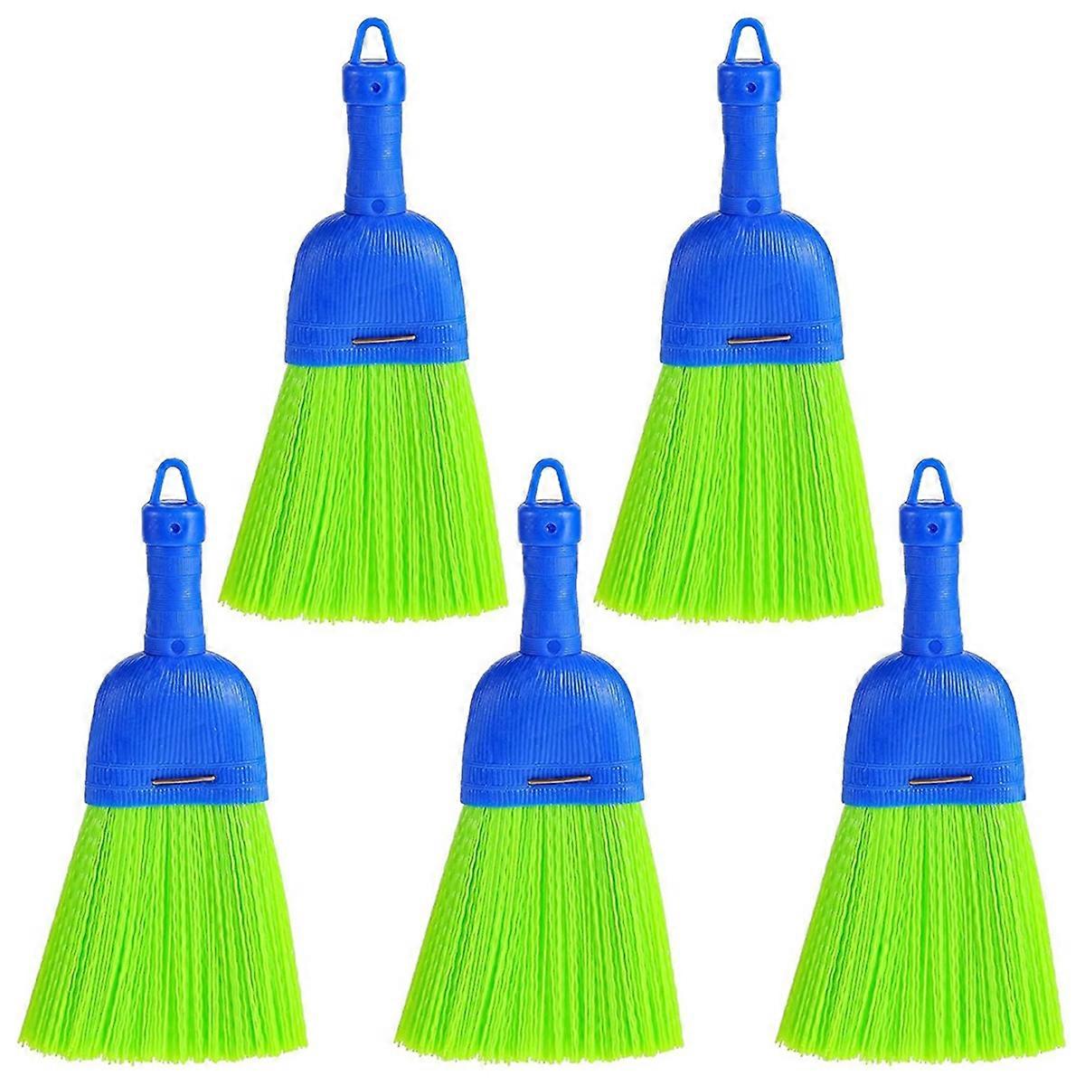 5 Pcs Whisk Broom Poly-Fiber Handheld Brush Hand Broom Outdoor Broom Car Broom with Hang Hole for Cleaning Indoor