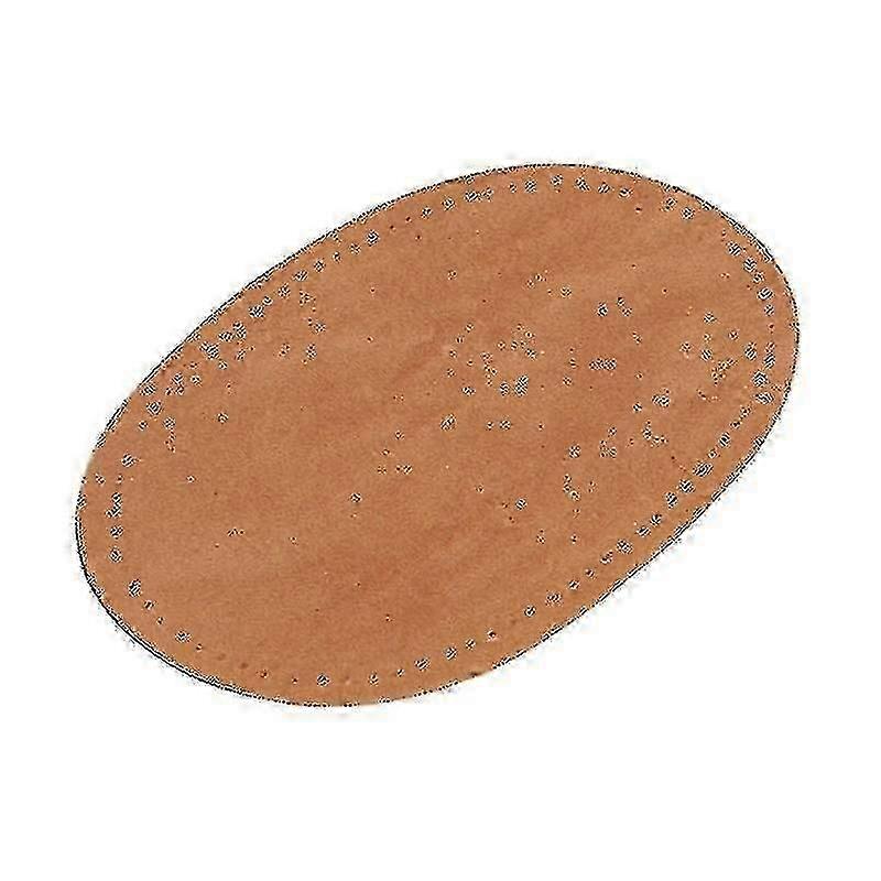 Oval Sew-On Fabric Patches for Elbow and Knee, Pack of 2 (14x9cm) Pre-Punched Repair patches for DIY Clothing Fixes