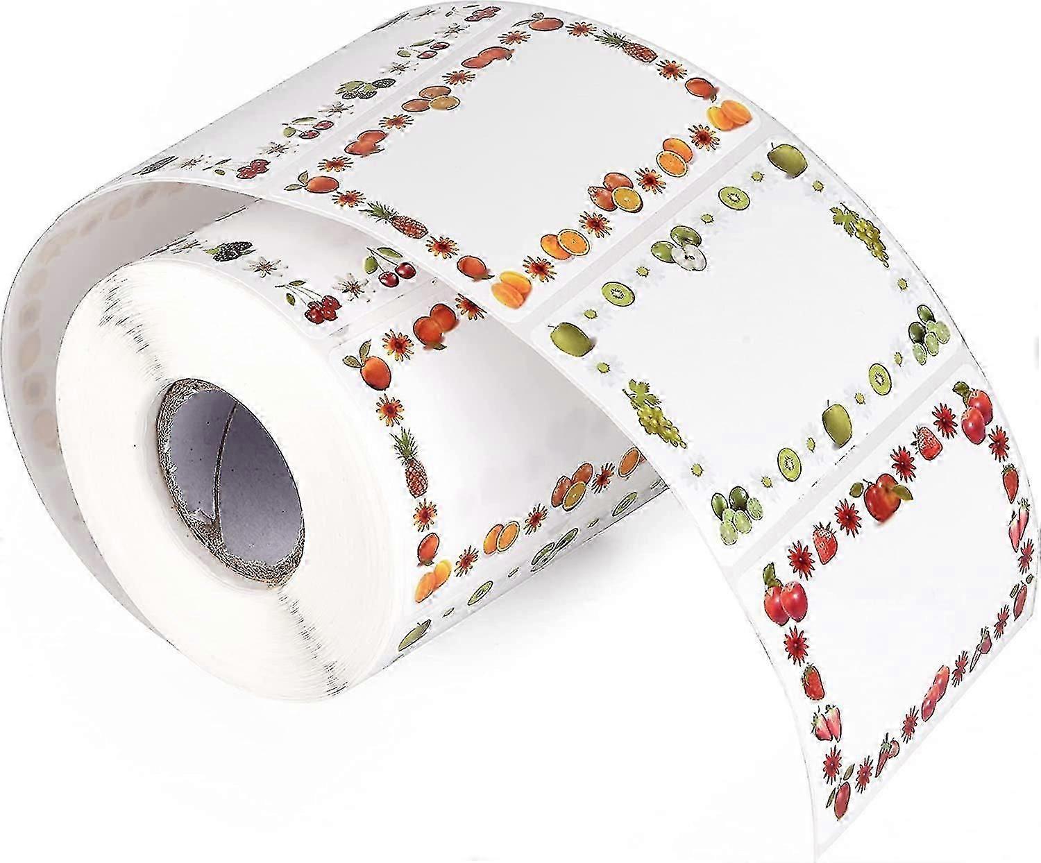 Set of 250 labels, fruit pattern, for jam jars and others