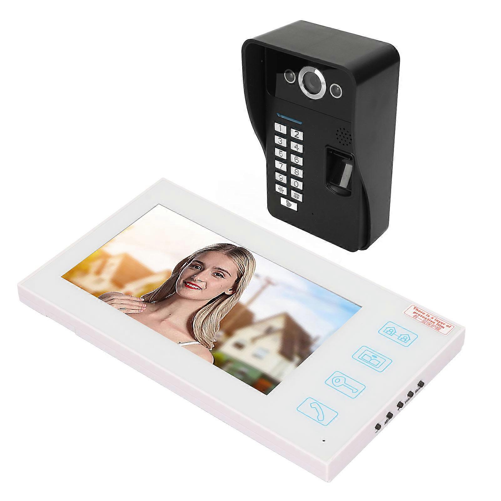 7 Inch TFT Video Intercom System with Fingerprint & Night Vision