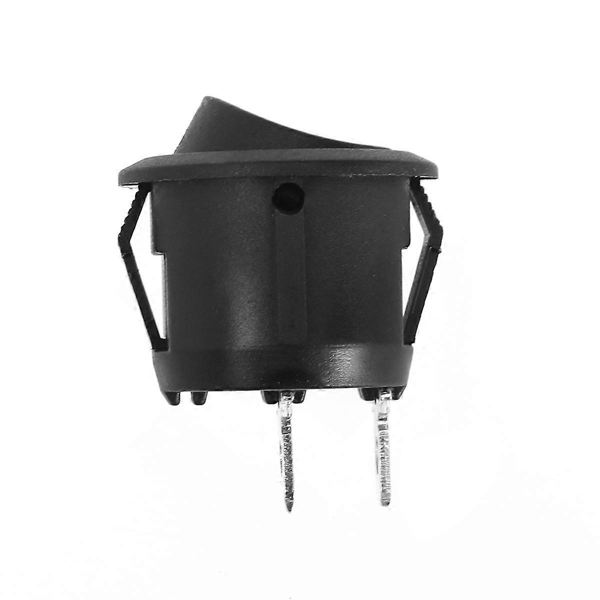 Boat Round Rocker with Durable Plastic and Metal for Reliable Boat Use Black 2Pin 6A/250V 10A/