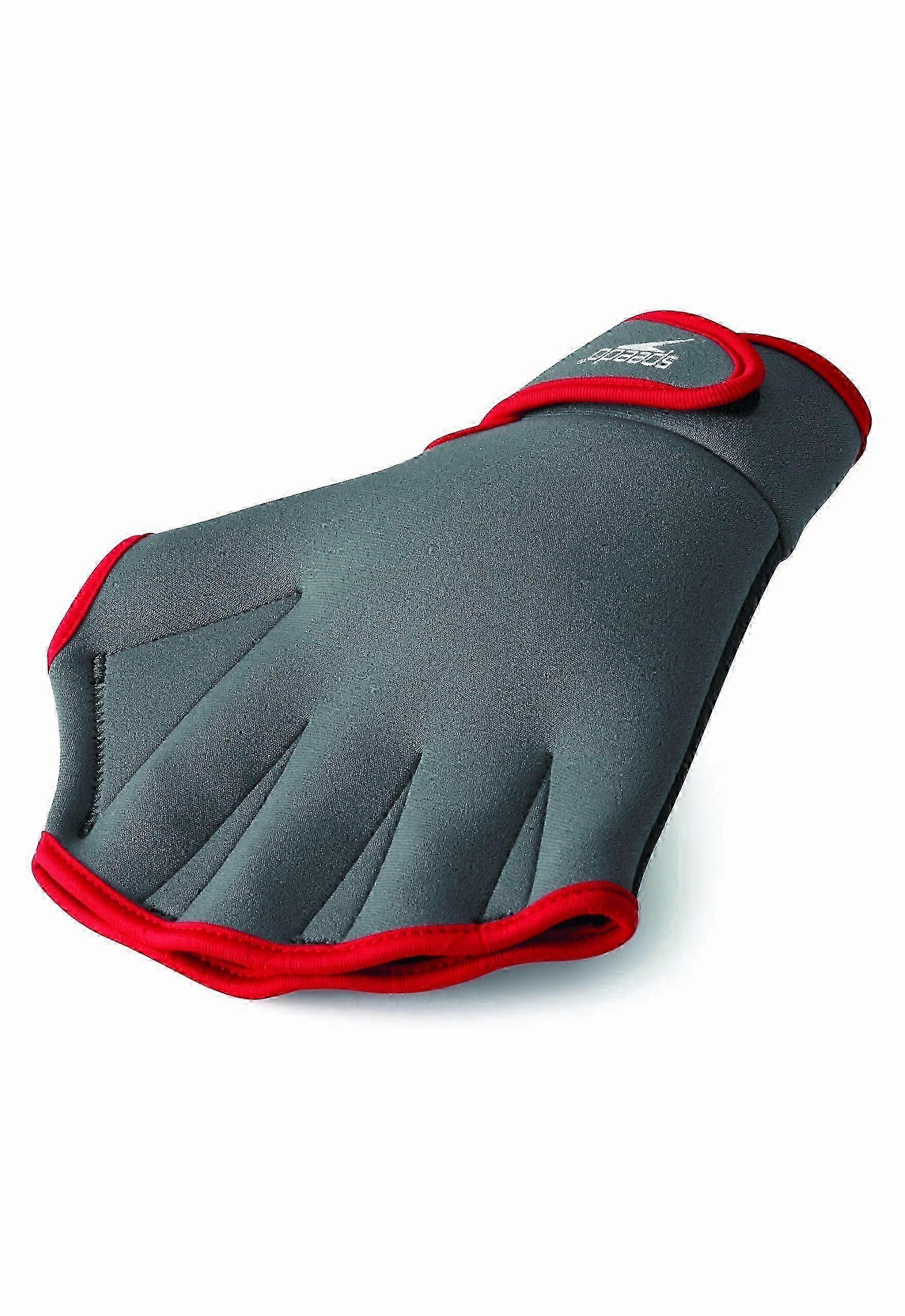 Speedo Aqua Fit Gants de Natation D’entraînement X-Large Charbon/Rouge