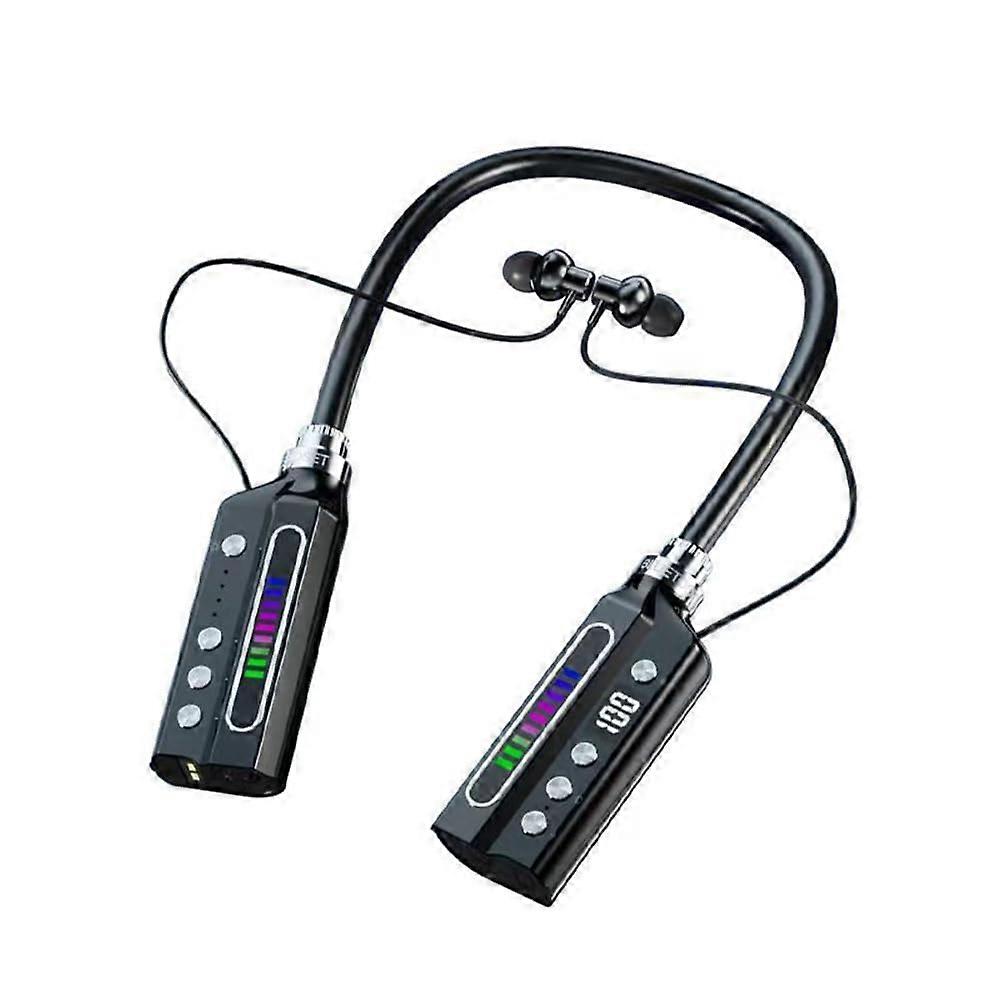 Wireless Bluetooth5.3 Anchor Headset Display Voice Control InEar Neck Style Sound Quality Android iOS Compatible
