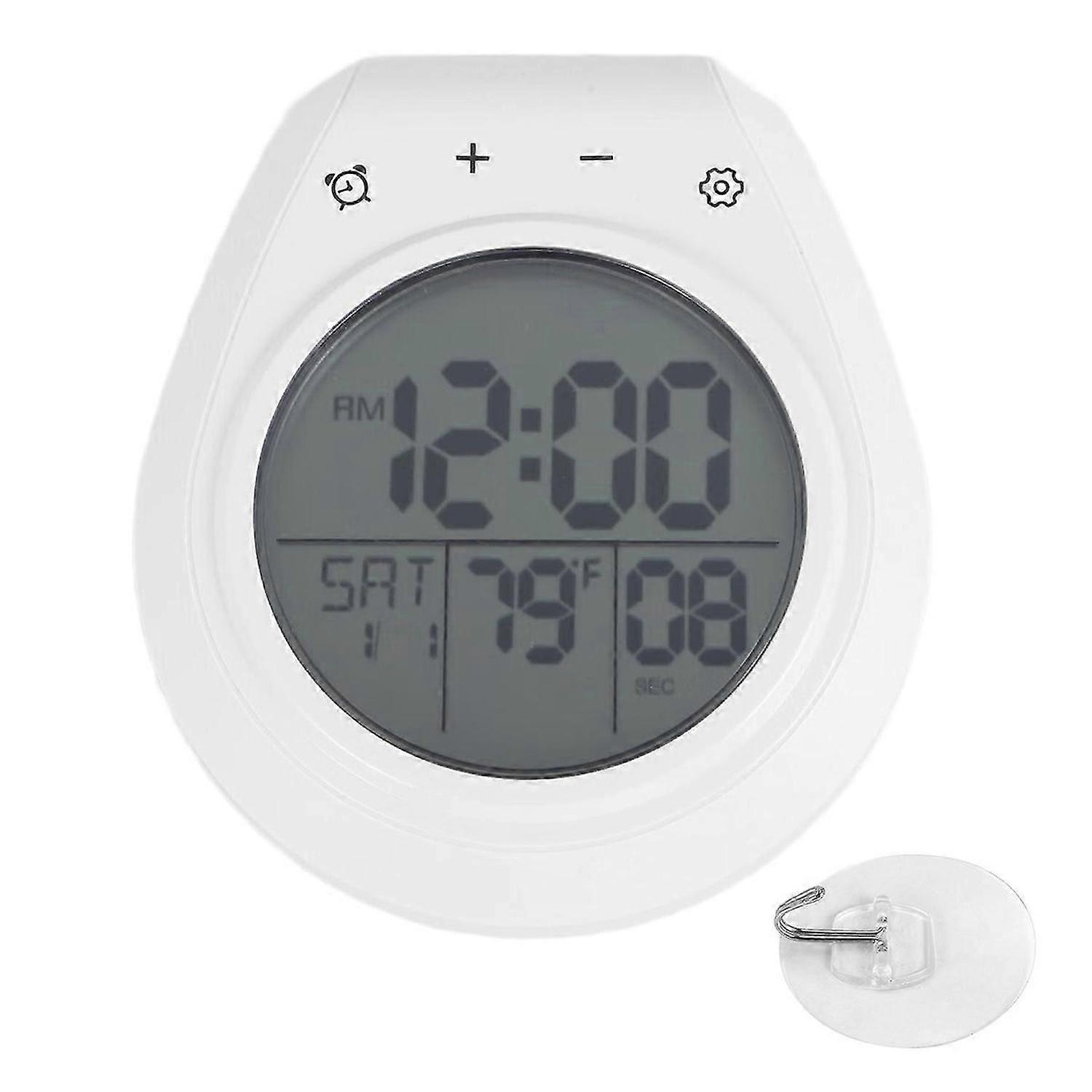 Digital Shower Clock Waterproof, Timer Clock, 12/24 Hour Format