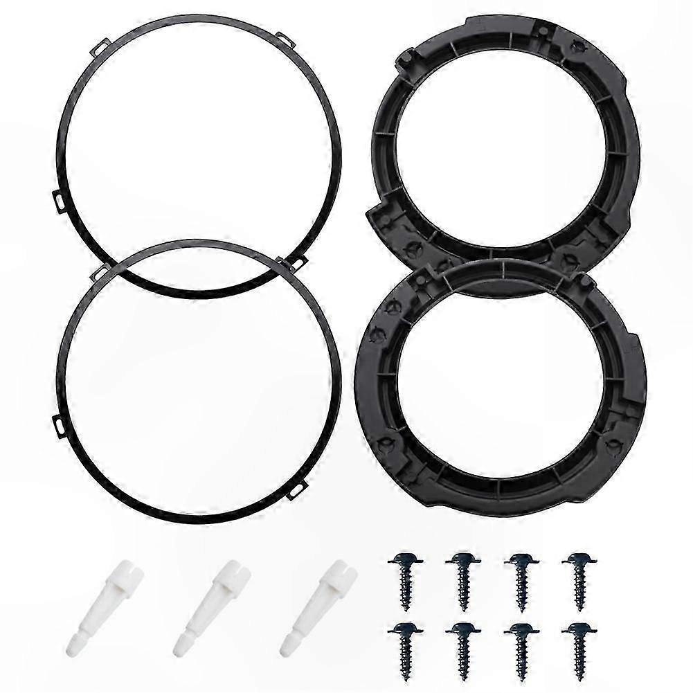 7" Round Headlight Mounting Ring Set with Metal Retaining Bracket for 2007-2017 Jeep Wrangler JK Models