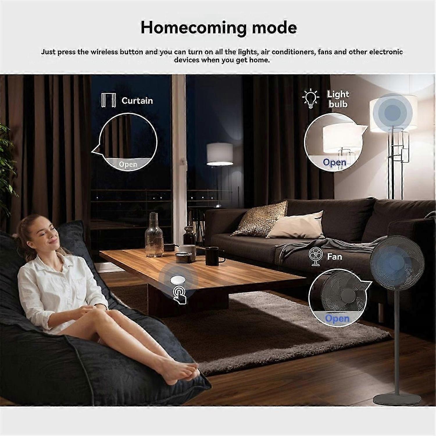 2PCS Tuya ZigBee Smart Knob Switch Wireless Scene Button Controller Scene Automation with Smart Life