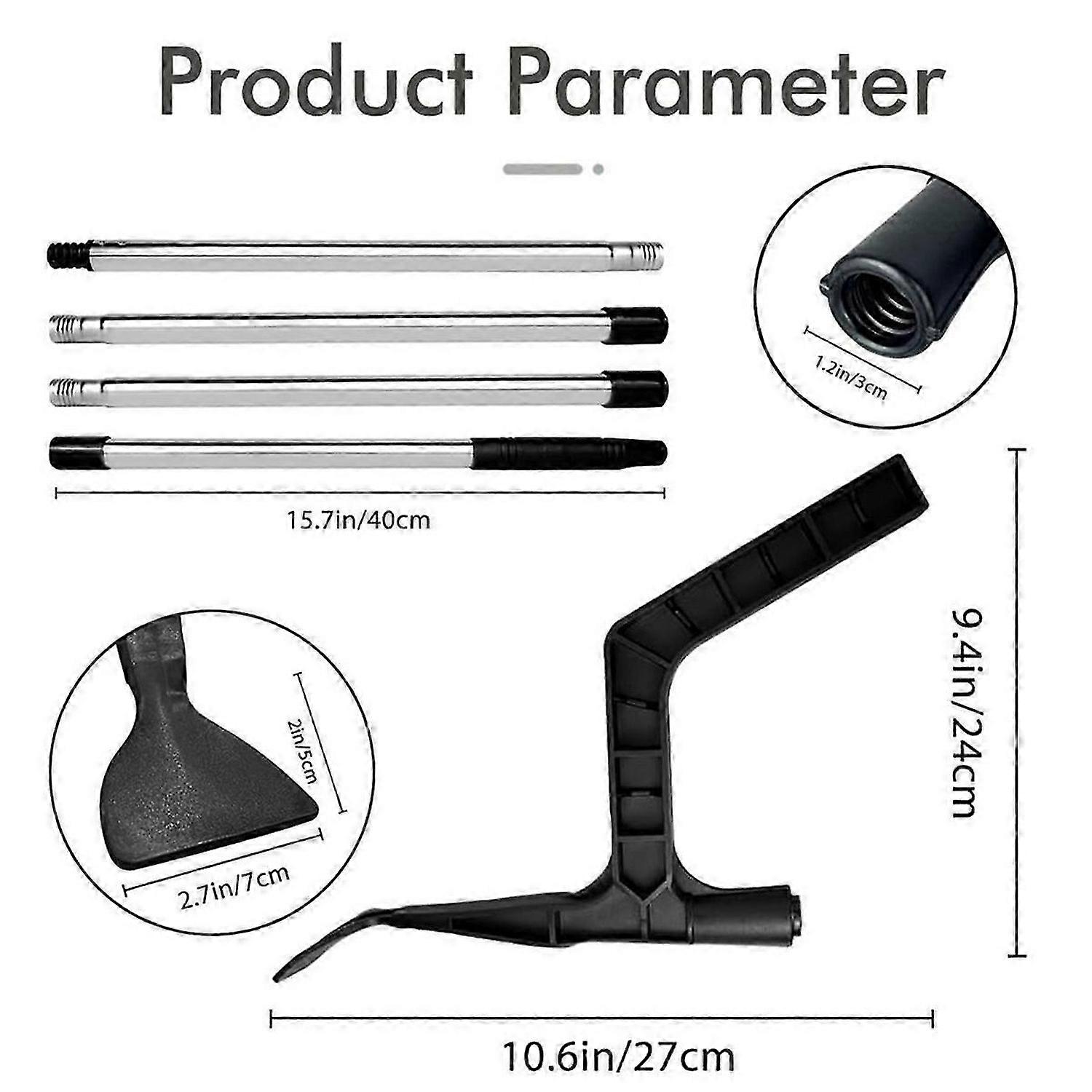 Gutter Cleaner Leaf Cleaning Tool the Gutter Tool Eaves Drain Tool Telescopic Pole to Remove Leaves and Debris