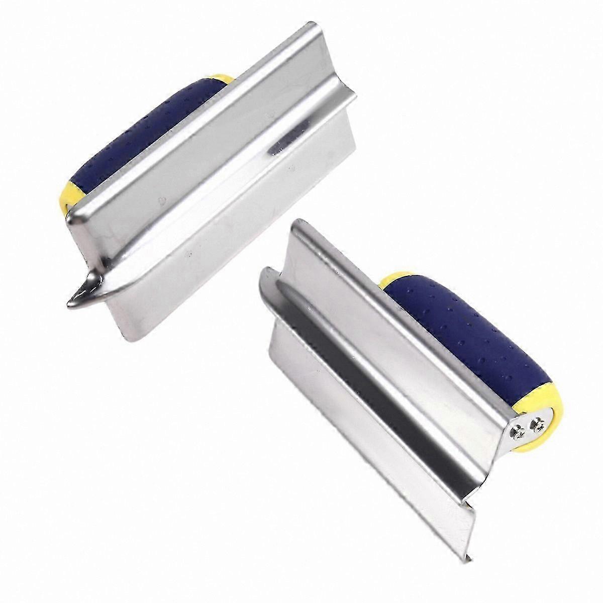 Concrete Finishing Tool Kit with Stainless Steel Edger and Groover for Plaster and Stucco Applications