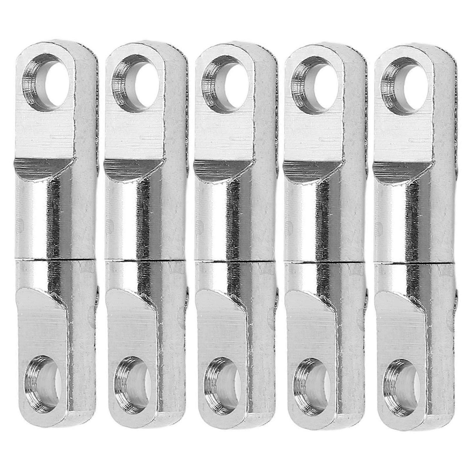 5pcs/set Stainless Steel Column Type 360 Rotary Bearing Swivels Fishing Swivels Hook Connector3.5#