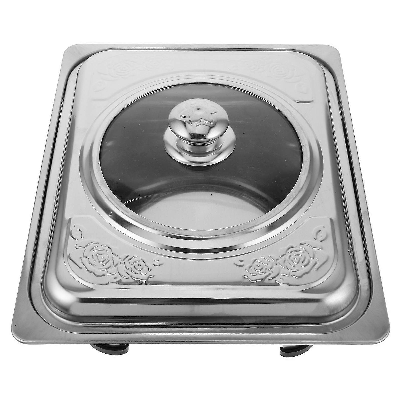 Stainless Steel Buffet Tray Serving Dish for Buffet Food Serving 2Pcs