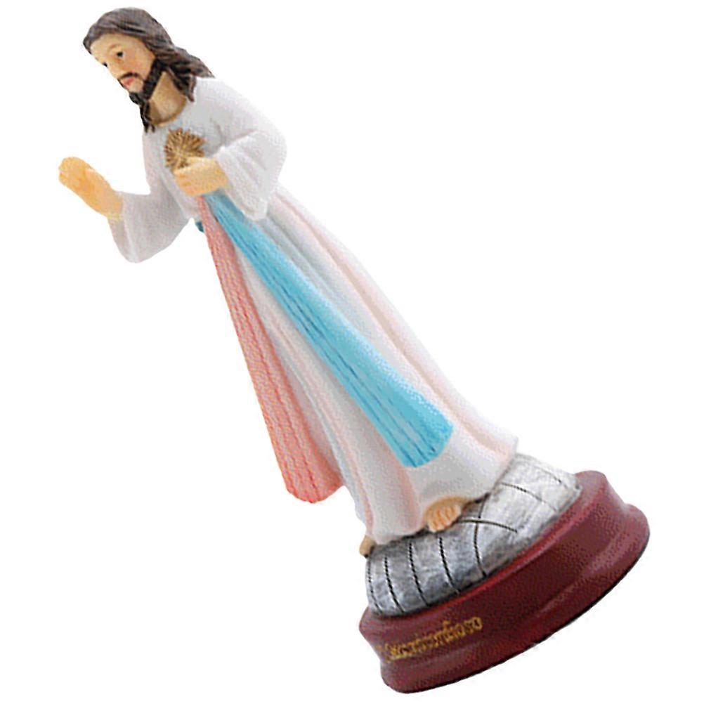 Resin Figurine Jesus Ornament Office Decoration Multi Material Ornament 1 Set
