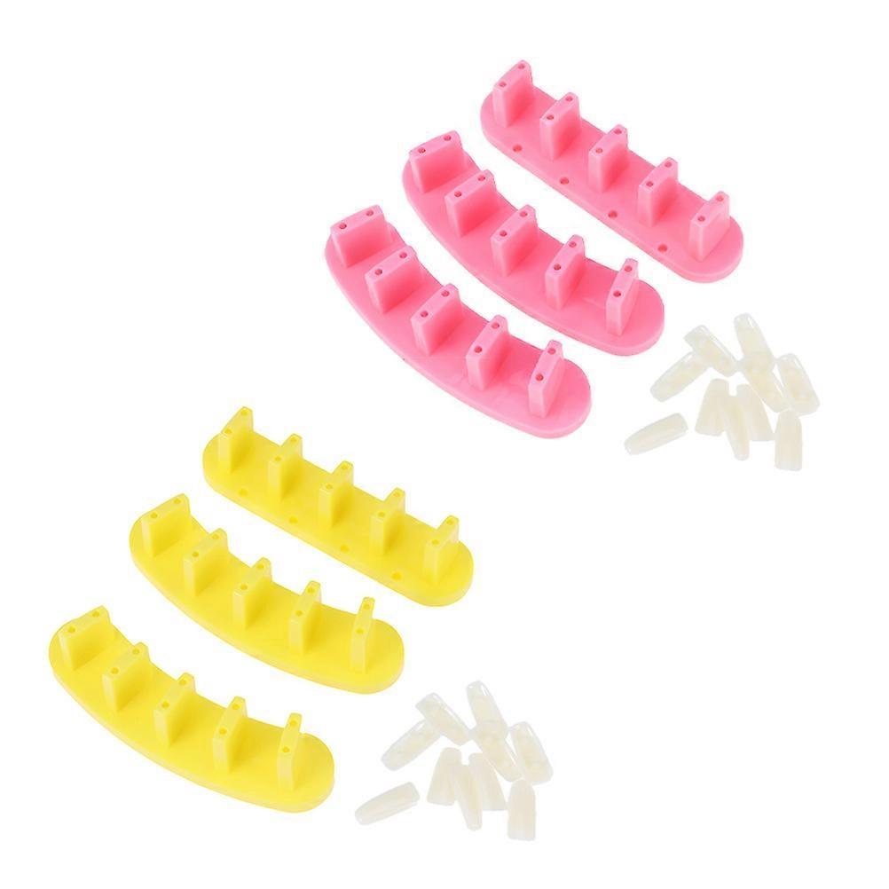 Nail Art Practice Stand Manicure Frame Display Rack For Salon Use 12X3cm Durable 2 Boxes