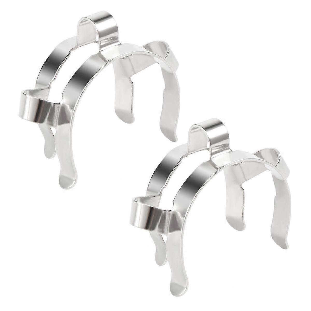 2pcs 24# קליפ נירוסטה מהדק Keck עבור 24/29 24/40 מפרק הארקה זכוכית