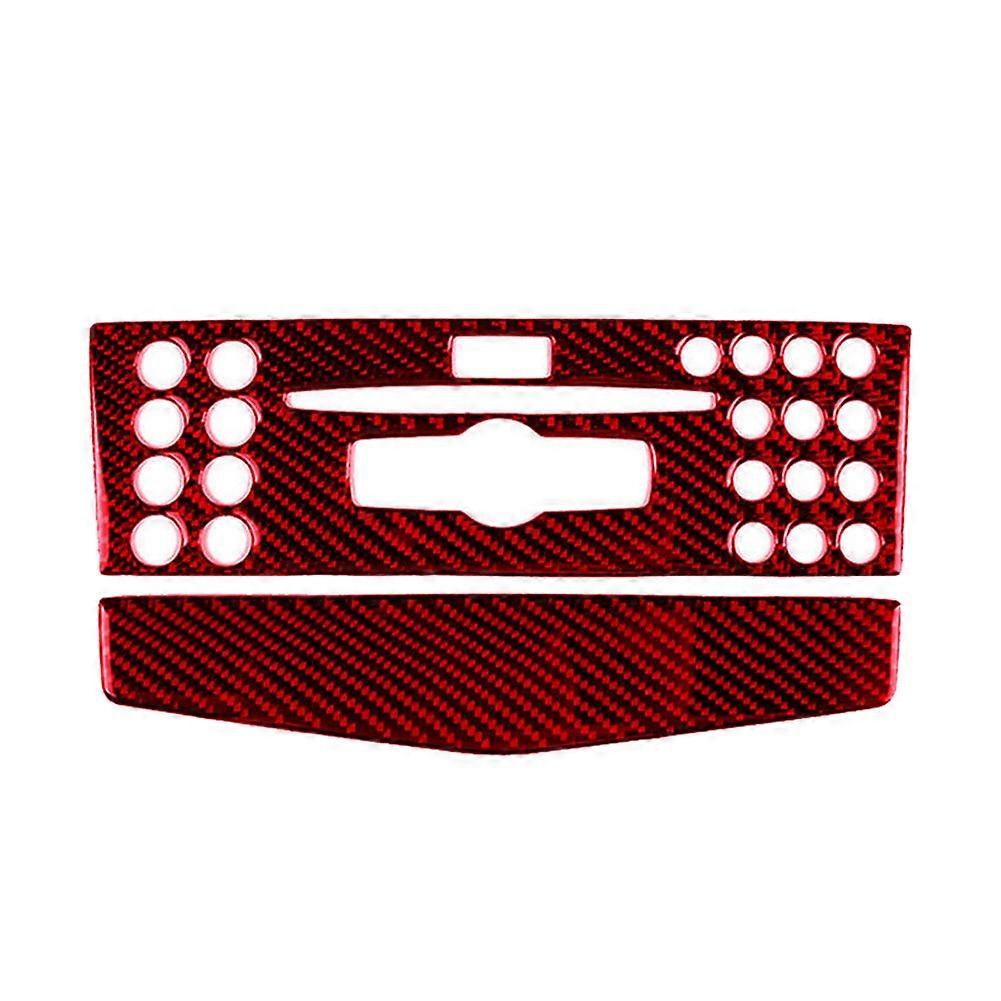 Red Carbon Fiber Console CD Panel Trim for - C Class W204