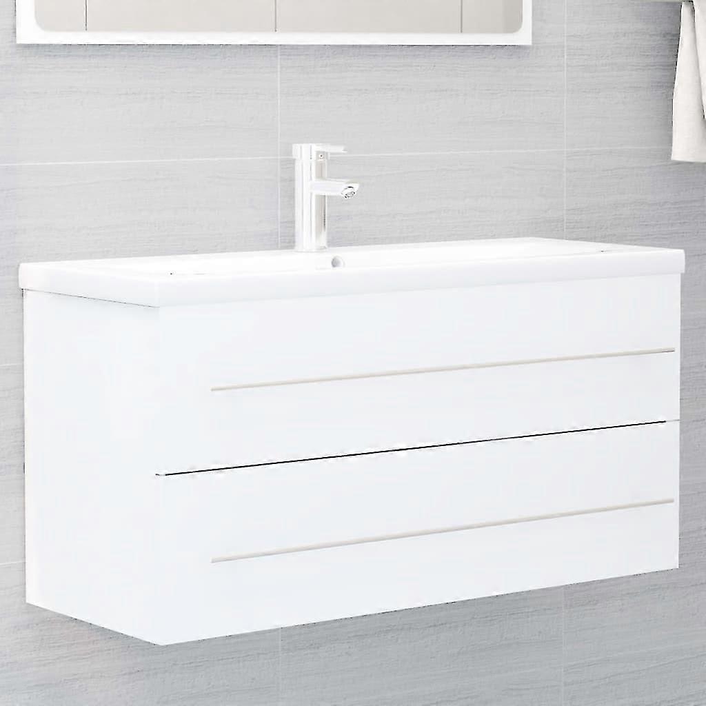 Spülenschrank Weiß 100x38,5x48 cm Spanplatte