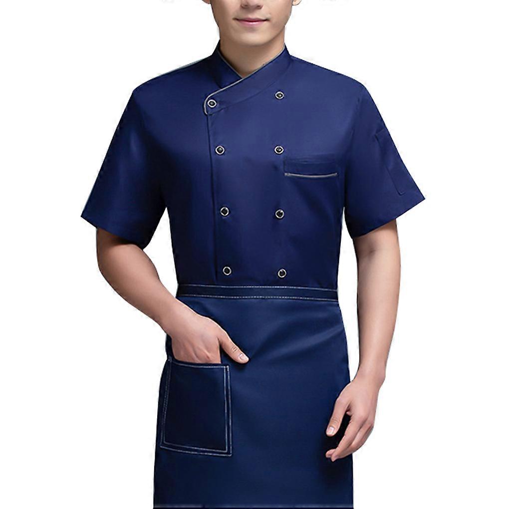 for Chef Uniform Short Sleeve  for Chef Jacket with Front Pockets Suits for Coffee Bar