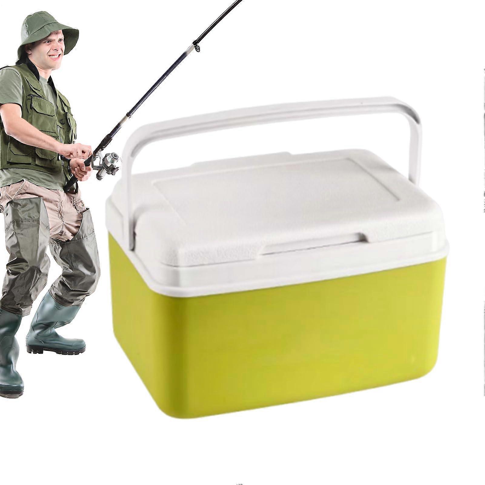 Insulated Cooler Box Leakproof Large Capacity Thermal Container With Ergonomic Handle Carrier For Travel Camping Picnics