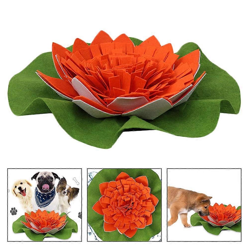 Slow Eating Sniff Mat For Pets Dog Feeding Time Training Sessions Flower Shape 1Set