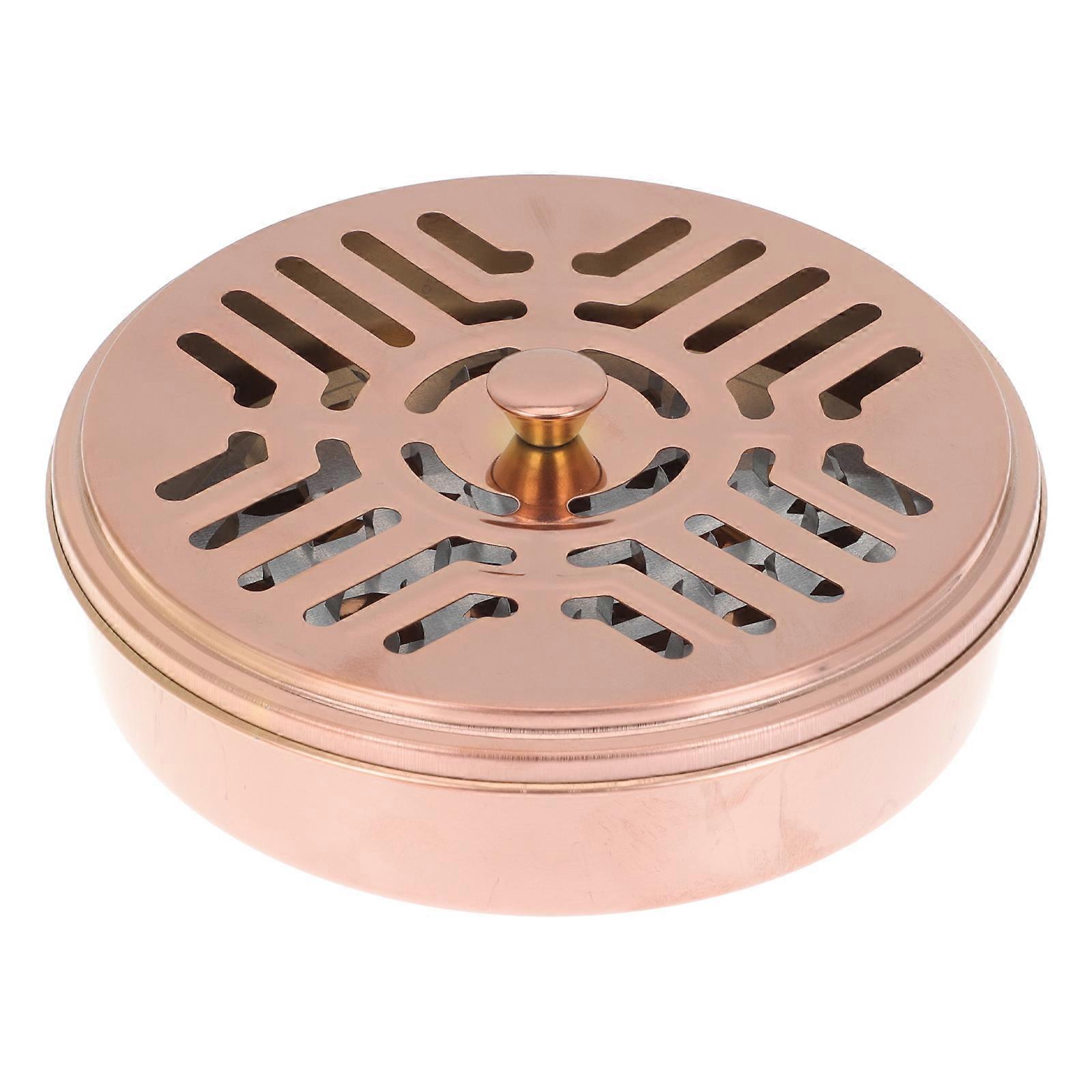 Stainless Steel Box for Storage 2Pcs Rose Gold Lidded Case
