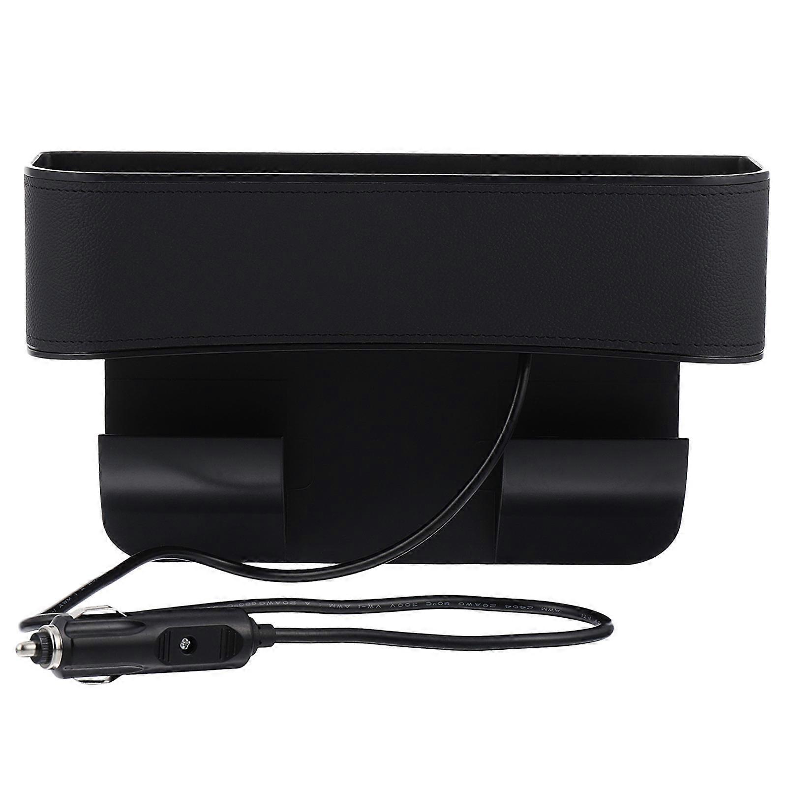 Multifunctional Car Seat Gap Organizer USB Storage Box 1Pcs for Car