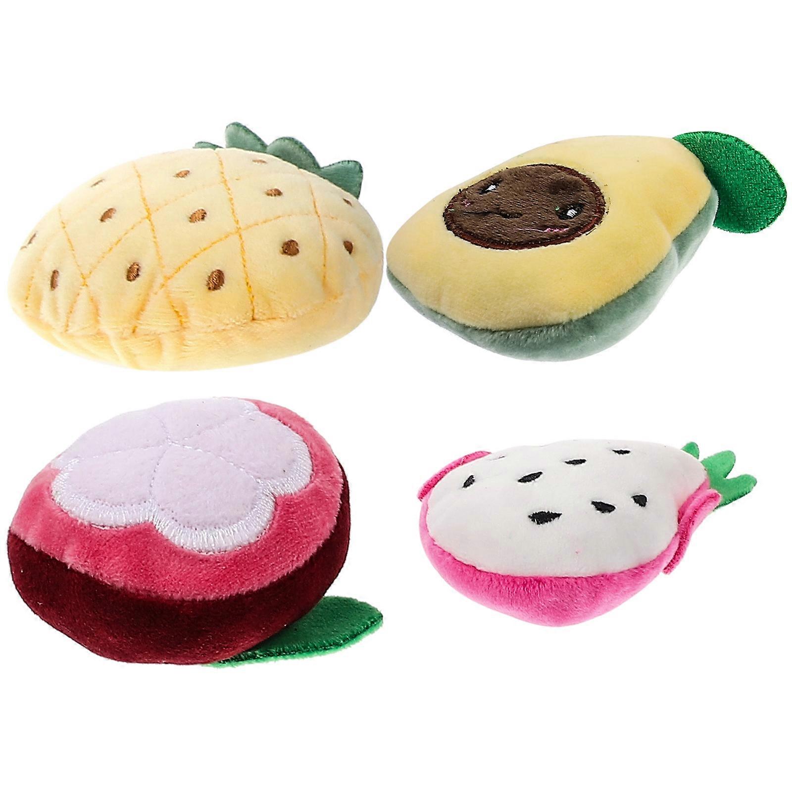 Plush Catnip Toys 8 Pcs For Cats Indoor Play Exercise Encouragement Cute Fruit Shaped